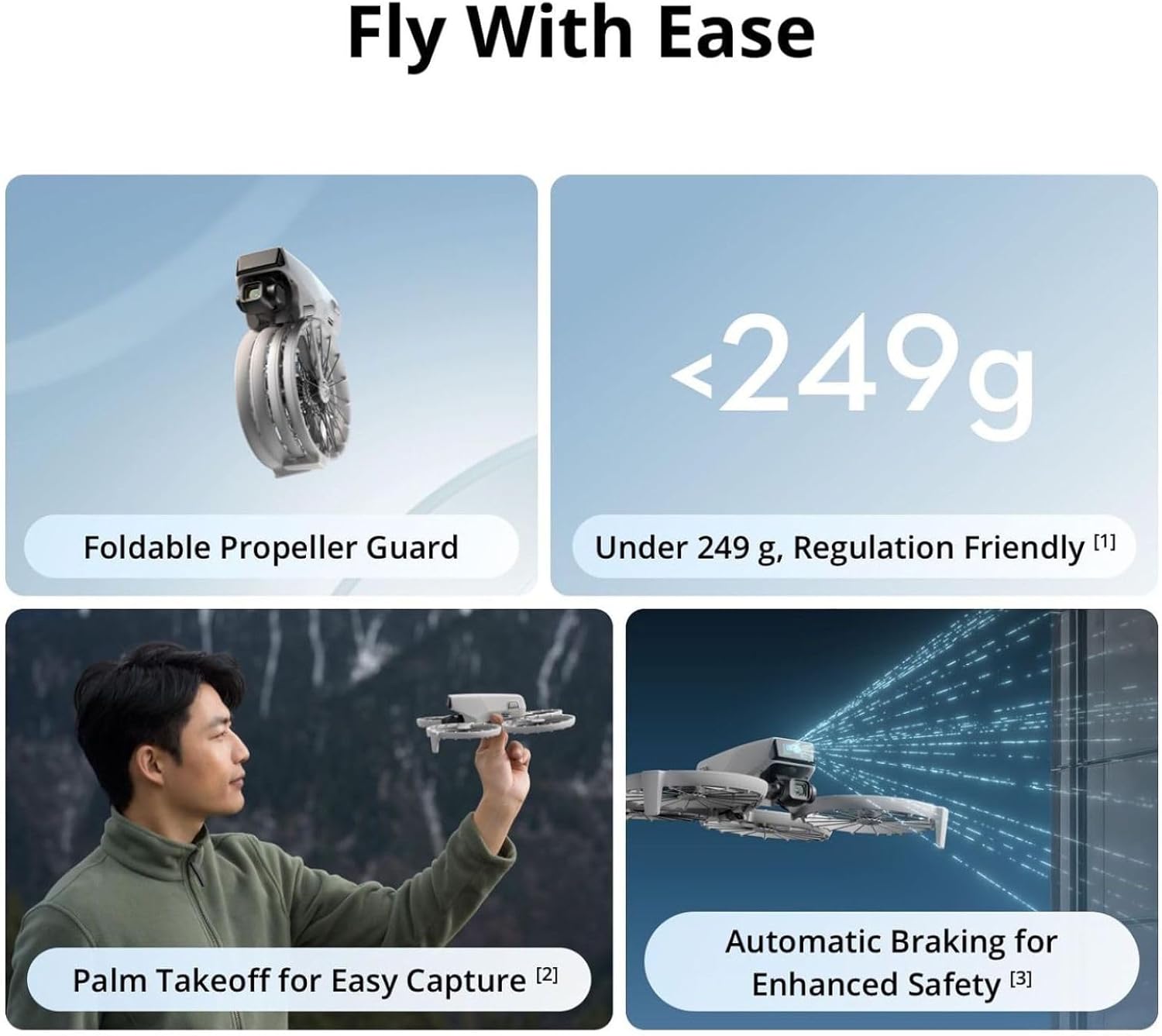 DJI Flip (RC-N3), Drone With 4K UHD Camera for Adults, Under 249 g, 3-Axis Gimbal Stabilization, 44000ft/13km Video Transmission, Palm Takeoff, Auto Return, 31-Min Flight Time, Intelligent Flight