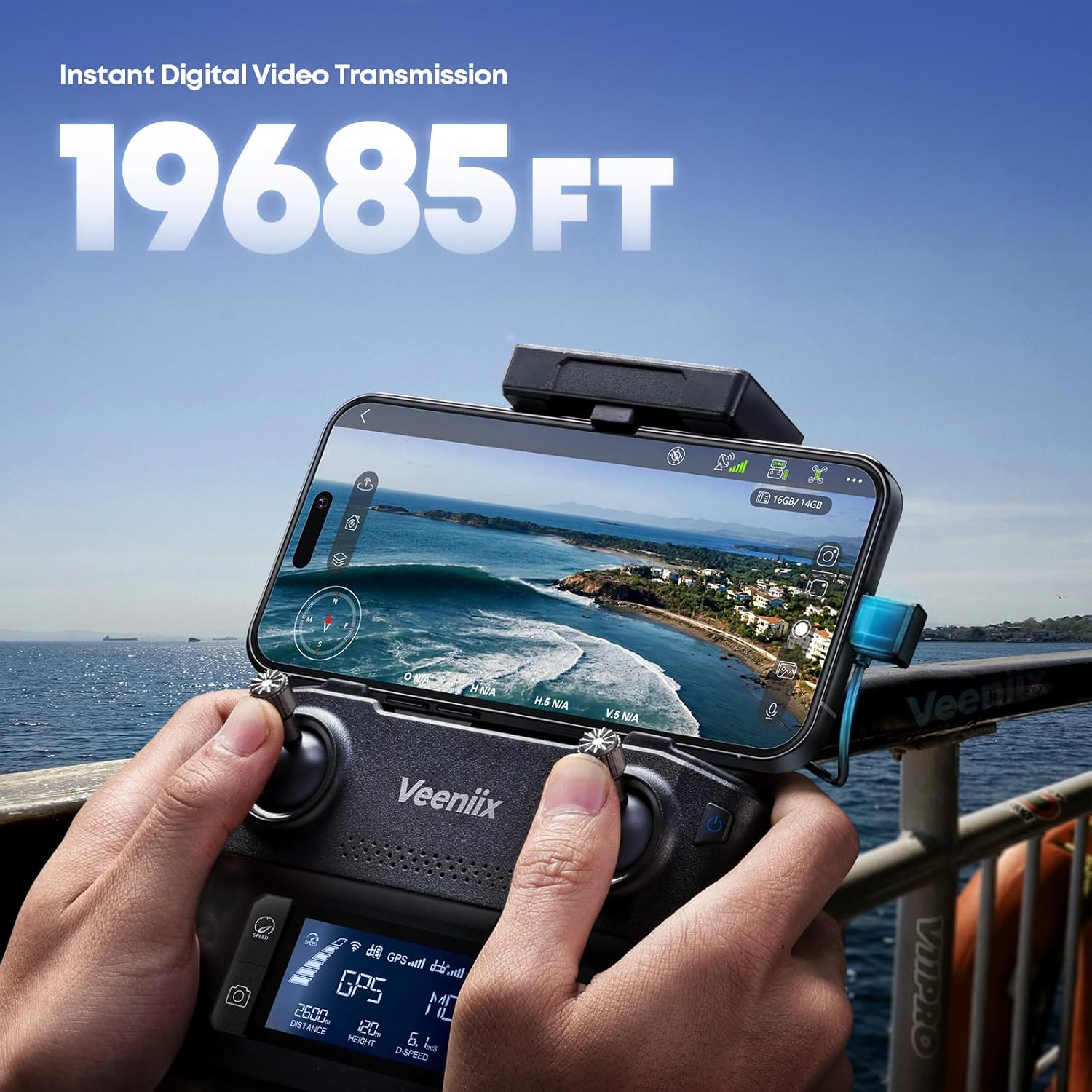 V11PRO Drone with 8K Camera for Adults, 3-Axis Gimbal Drones with 4K/30fps Video, 1/2 CMOS Sensor, 80min Flight Time with 2 Batteries, 6KM Video Transmission Quadcopter, Professional Drone