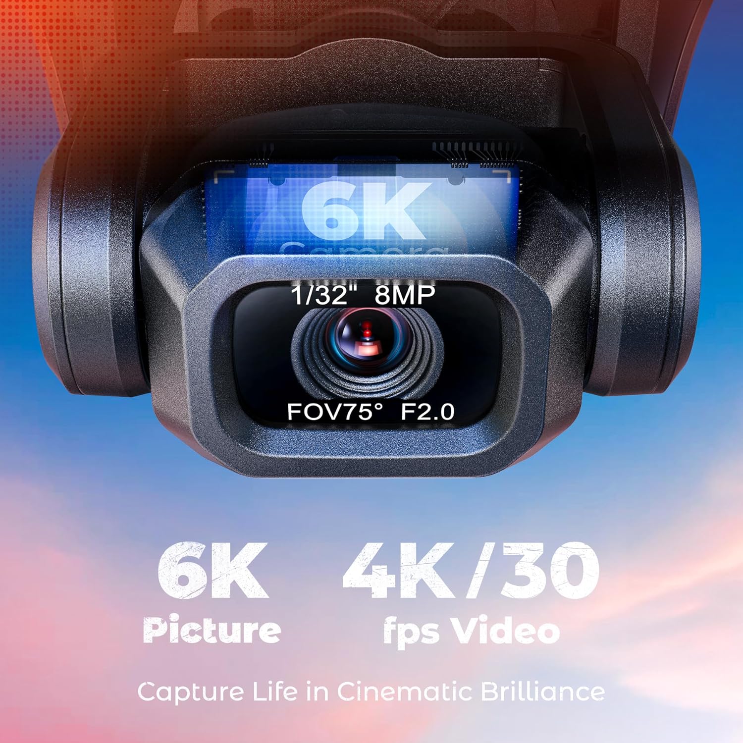 V11Air Drone with 6K Camera for Adults, 3-Axis Gimbal Drones with 4K/30fps Video, 10000ft FPV Transmission Professional Drone, 70Mins Long Flight Time, GPS Smart Control, Beginner friendly